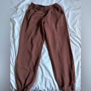 Humanrace x adidas brown sweat pants